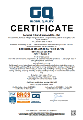 BRC certificate